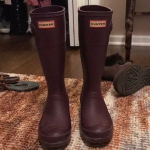 kids purple hunter boots